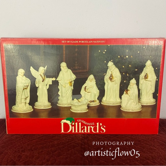 Dillard’s Holiday New Vintage Rare Dillards Trimmings Set 8 Jade